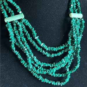 Malachite Necklace by Jay King DTR 3 Strand Sterling with Gift Box